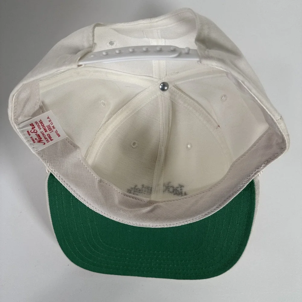 Vintage‎ New Era Jack Daniels Pro Model White Rope Snapback Hat Made In USA